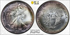 1992N PCGS MS68 ꂢȐF̃AJVo[C[O .999 ASE 1IX gD[r[AN[