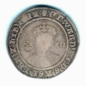 イギリス（1551-53年）エドワード6世 - シリング。MM-Tun.. ファイン - フルフラン