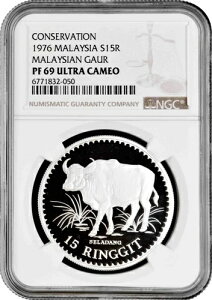}[VA 15 Mbg 1976ANGC PF69 UCAuConservation - Malaysian GaurvVo[
