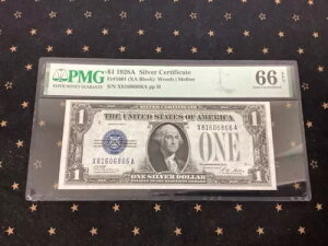 1928A 1hݏؖ - FR#1601 - PMG WF  66 EPQ