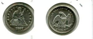 1857�N ���R�̏��_���� ��� �N�H�[�^�[�^�C�v �R�C�� AU CL 5166M