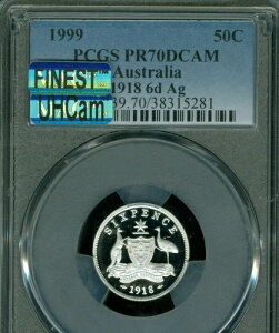 1999N I[XgA Vo[ 1918N 6yX 50Zg PCGS PR70 UHCam MAC FINEST SPOTLESS *