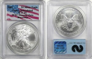 2001N GEM Vo[C[O PCGS WTC OEh[ Jo[ 9/11 GEM BU 