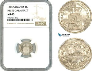 AK688�A�h�C�c�A�w�b�Z���B�_�����V���^�b�g�A���[�g���B�q 3 ���A3 �N���C�c�@�[ 1865�A�V���o�[�ANGC MS65