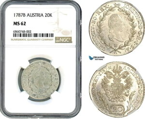 AI741�A�I�[�X�g���A�A���[�[�t II�A20 �N���C�c�@�[ 1787 B�A�N�����j�b�c �~���g�A�V���o�[�ANGC MS62