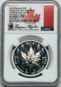 2024�N 20�h�� �J�i�_ 1�I���X �V���o�[ ���[�v�����[�t �����t�H���X�g UHR NGC REV PF70 ��������