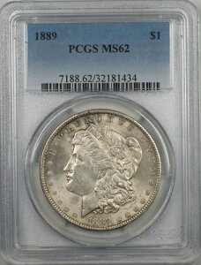 1889�N �����K����� 1�h�� PCGS MS-62 ���i�����C�g�g�[�j���O (3D)