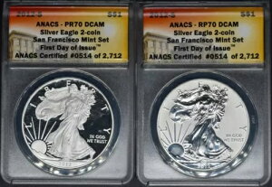 2012-S �V���o�[�C�[�O�� 2 �R�C���Z�b�g ANACS �������s RP70 PR70 DCAM ?COINGIANTS?