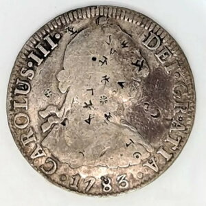 1783年 銀貨 8レアル メキシコ/スペイン 中国の刻印あり