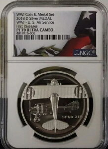 2018�N ��ꎟ���E��� �q��T�[�r�X �V���o�[���_�� NGC PF70??�����ȕi��??FR & COA