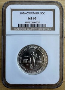 1936N RrA 50Zg NGC MS 65 LOn[th