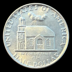 1936年デラウェアハーフドル50セント記念金貨 - Gem BU - 銀90% - 0222