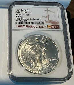 1997�N NGC �V���o�[�C�[�O�� �A�[���[�v���_�N�V���� 96�t�B�[�g MS69 ���� �č������ǃ{�b�N�X����