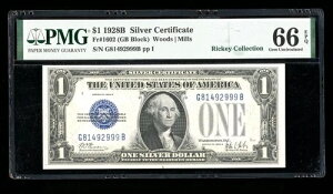 DBR 1928-B 1h Vo[ t@j[obN Fr. 1602 GB ubN WF PMG 66 EPQ VAԍ G81492999B