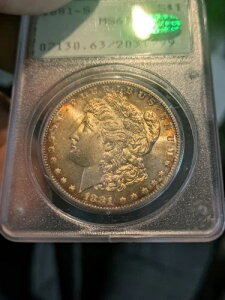 1881�N S ���[�K����� PCGS MS63 CAC OGH RATTLER �I�[���h�z���_�[ �J���[ ���C���{�[