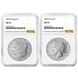 �v���Z�[�� - 2025�N 1�h�� �����K�����s�[�X��� 2���Z�b�g NGC MS70 �u���E�����x��