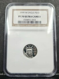 1999-W $10 イーグル PF 70 ウルトラカメオ NGC #382