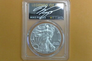 2016-(S) シルバーイーグル PCGS MS70 マイク・ピアッツァ サイン入り サンフランシスコにて鋳造