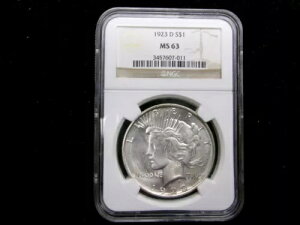 1923-D NGC MS63 �s�[�X�V���o�[�_���[ - USP323D0