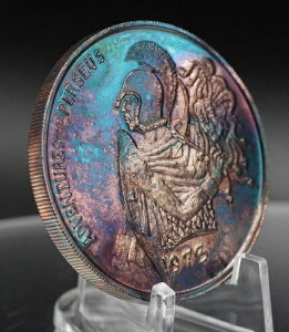 1973年 メデューサ ペルセウス H. アルヴィン・シャープ トーニング済み 1オンス 999 ファインシルバー ラウンド C5689