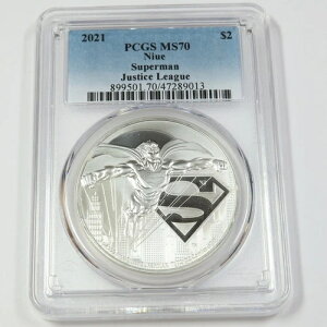 2021 PCGS MS70 �g�b�v�|�b�v - �j�E�G - 1�I���X �V���o�[ �W���X�e�B�X���[�O �X�[�p�[�}�� $2 #46217A