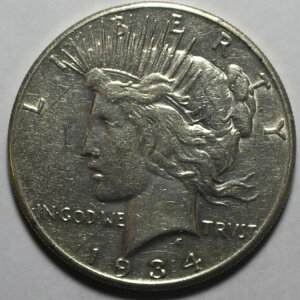 1934年 Sピース銀貨 AU 詳細 PC16