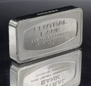 1970年 セントラルバンク レキシントン ケンタッキー フランクリンミント 2オンス 925 シルバーバー C5296