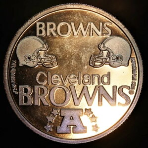 1993�N �N���[�u�����h�E�u���E���Y �t�b�g�{�[�� NFL 1�I���X 999 �t�@�C���V���o�[ �A�[�g�o�[ ���E���h C3574