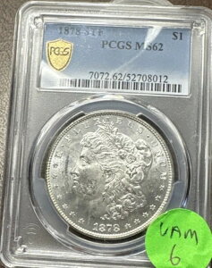 1878�N �����K����� 8���H�� 8TF PCGS MS62 �t���X�e�B�z���C�g VAM 6