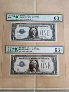 1928-A 1h Vo[ t@j[obN Fr 1601 WA ubN PMG 63 `CX UNC EPQ A SN