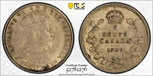 1909NJi_5Zg PCGS MS62 bgԍG327 ݁If炵UNCIۂtAlN^C