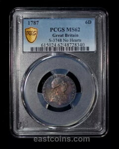 PCGS MS62 1787 CMX W[W3  6yX h
