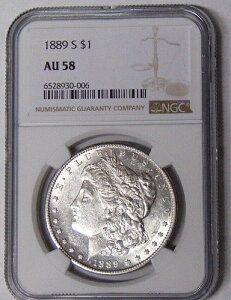 NGC AU58 1889-S K݃L[ TtVXRǃRC #6528930-006