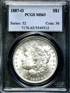 1887-O �����K����� 1�h�� - PCGS MS63 - �j���[�I�[�����Y �u���X�g�z���C�g CC633