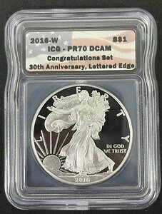 2016 W�v���[�t �V���o�[�C�[�O�� ICG PR70 �j��Z�b�g 30���N�L�O ���^�[�h�G�b�W