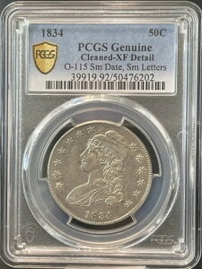 1834N LbvoXg/GbWn[t PCGS DETAIL-XF / O-115 Sm t Sm  NICE