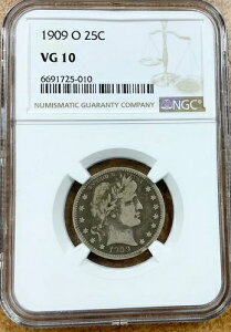 1909 O BARBER �V���o�[�N�H�[�^�[ 25�Z���g NGC VG10
