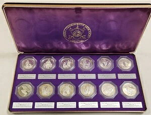 カトリック記念メダル協会スターリングシルバーセット(ボックス付き)12点セット