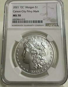 2021 CC $1 ���[�K�� �V���o�[ �_���[ NGC MS70 �J�[�\�� �V�e�B �v���C�x�[�g �}�[�N - ����̊󏭕i!