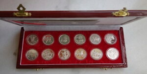 瀋陽造幣局:1981年から1992年までの中国の旧正月記念銀貨12枚セット