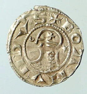 十字軍 アンティオキア公ボエモン3世 ビザンチン時代 銀貨 CROSS i101284