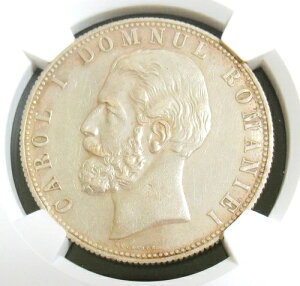 ���[�}�j�A: Carol I 5 Lei 1880-B AU �ڍ� (�N���[�j���O�ς�) NGC�B
