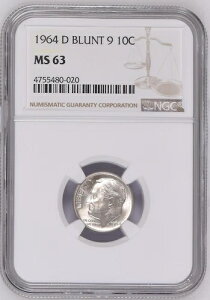 1964 D NGC 10 MS63 �u�����g 9