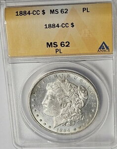 1884-CC 1h⃂Kh MS 62 PL ANACS !!