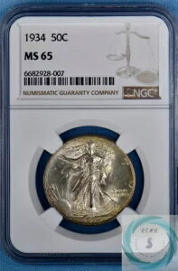 1934NEH[LOEoeBEn[t_[NGC MS 65 - ΌߐFS[hI[u