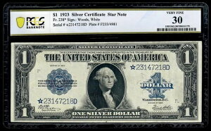 1923�N 1�h����ݏؖ��� FR-238* - �X�^�[�m�[�g - PCGS 30 VF