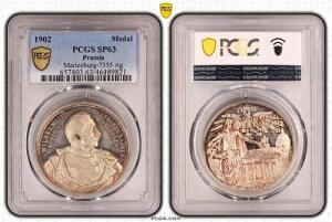 �h�C�c�鍑 1902�N �␻�ˌ��M�� �x������ �v���C�Z���������B���w���� PCGS SP63