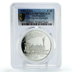 ���q�e���V���^�C�� 20���[�� �S��125���N�L�O PR70 PCGS ��� 1997�N