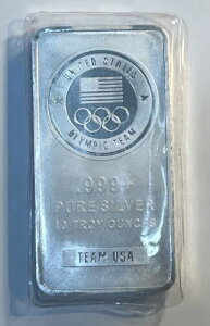 Team USA 米国オリンピックチーム ロゴ .999+ 純銀 - 1 本 10 トロイオンス。