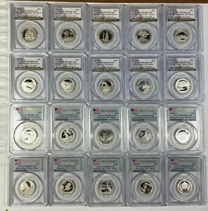 PCGS PR69DCAM 2013 2014 2015 2016 S �V���o�[ �������� �N�H�[�^�[ 20�� �R�C�����b�g